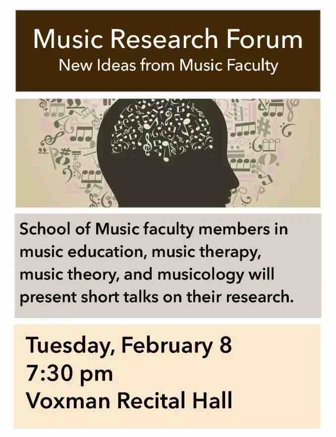 Flyer for Music Research Forum Event.