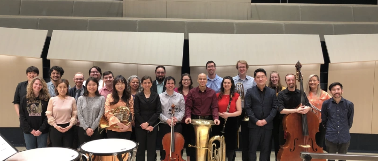 Center for New Music Ensemble and composers featured at the MGMC concert.