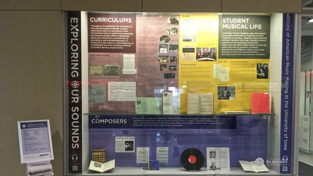 Image of Exploring Our Sounds Exhibit Display.